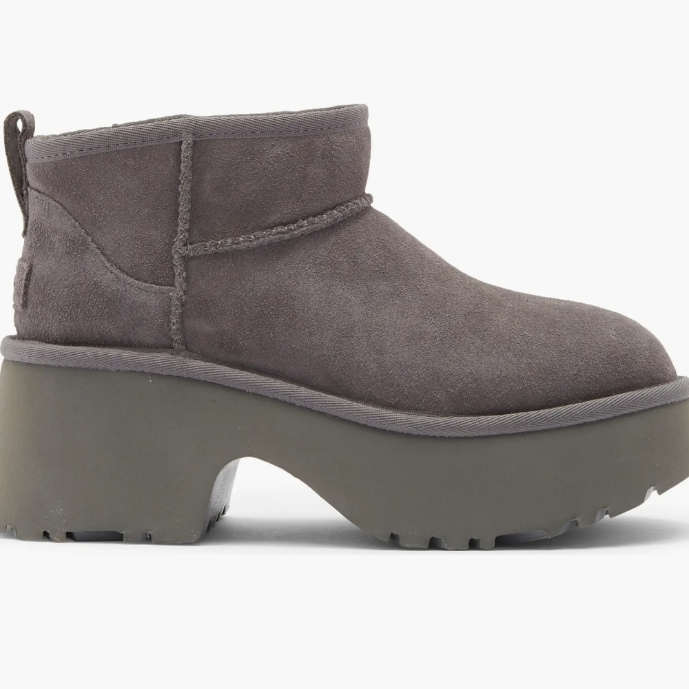 UGG Charcoal Suede Platform Boots